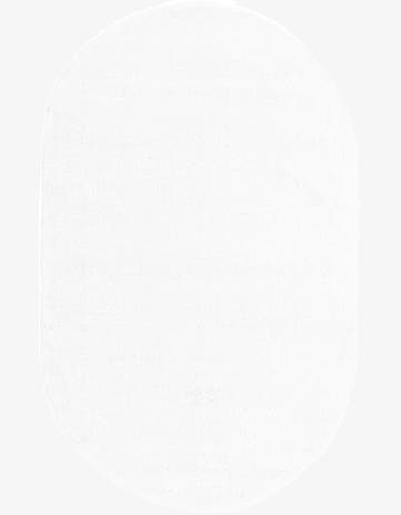 5' x 8' Solid Frieze Oval Rug