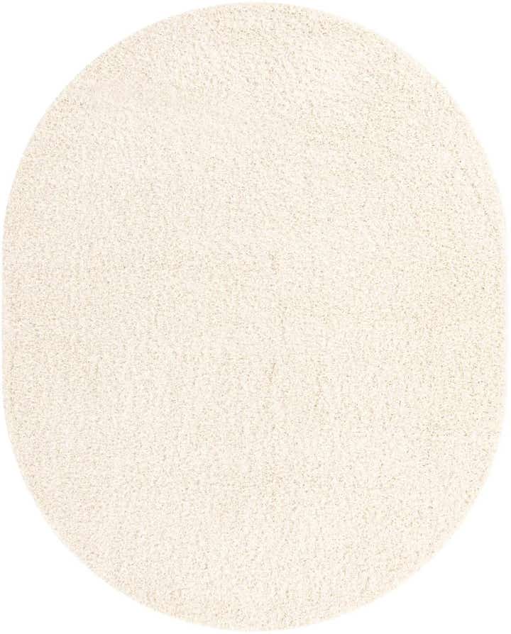 7' 10 x 10' Solid Shag Oval Rug