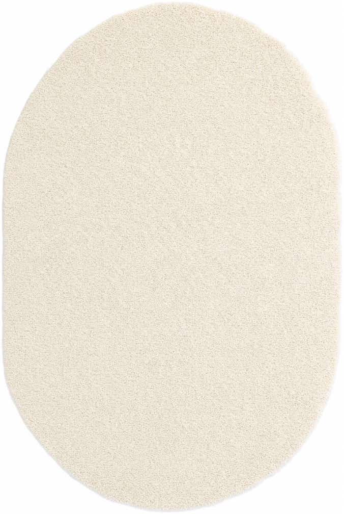 4' x 6' Solid Shag Oval Rug