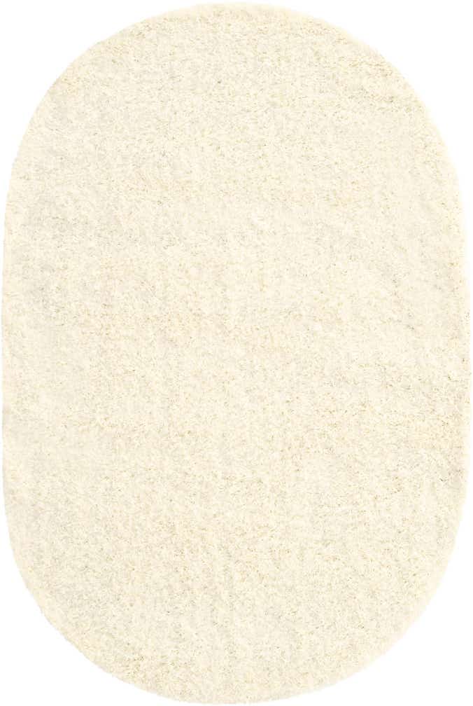 4' x 6' Solid Shag Oval Rug