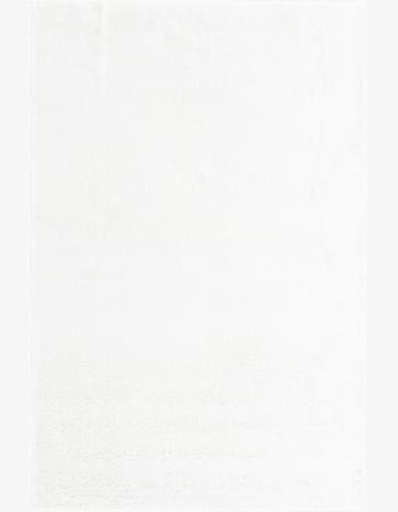 Snow White Solid Frieze Rug