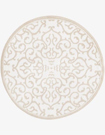 Snow White Himalaya Round Rug