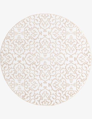 Snow White Nepal Round Rug