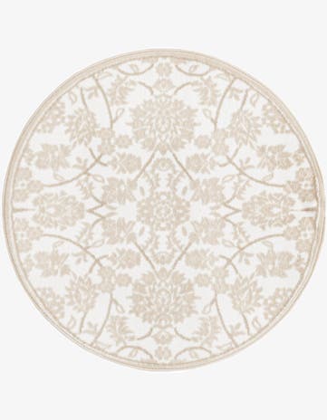 Snow White Nepal Round Rug