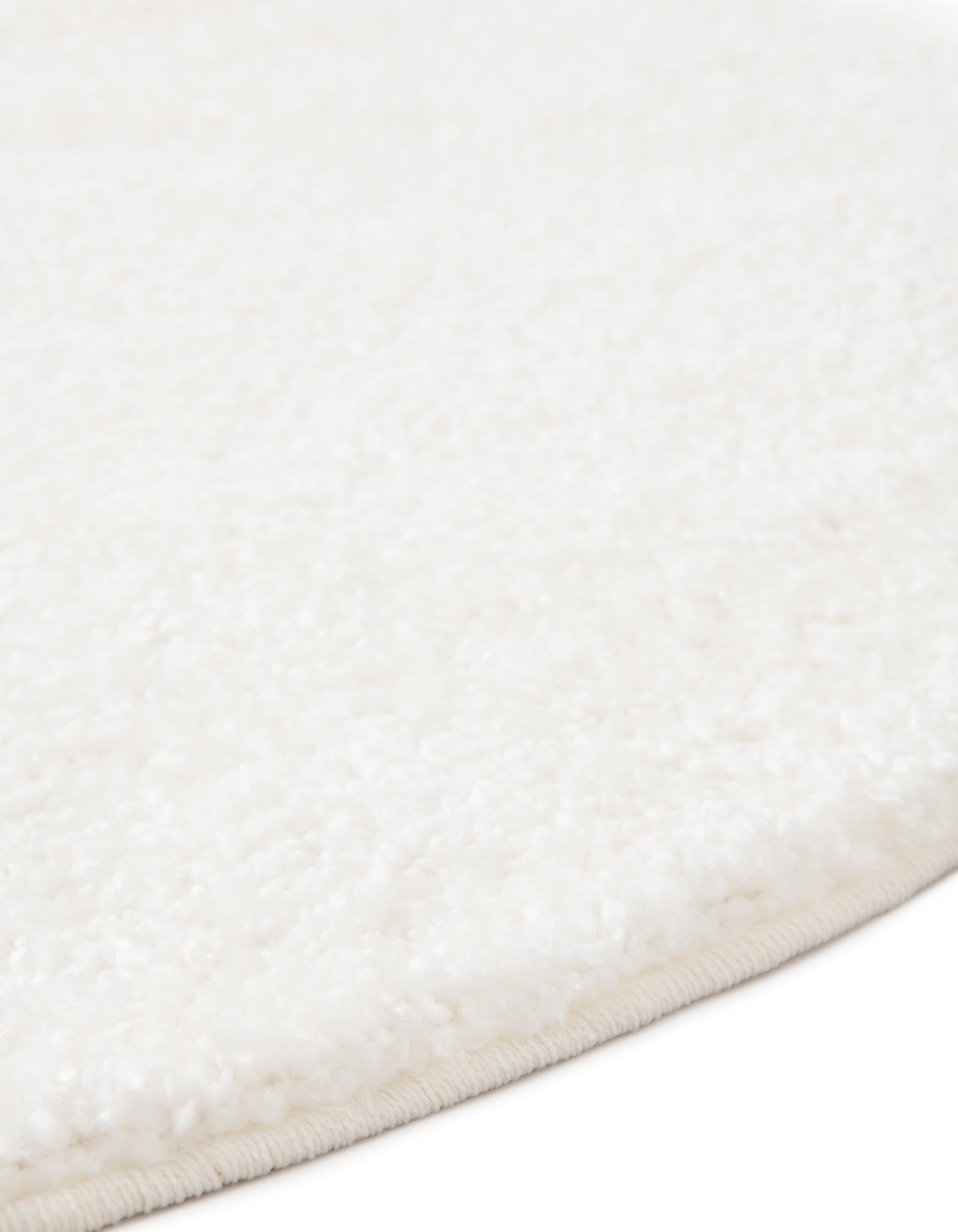 8' x 8' Solid Frieze Round Rug
