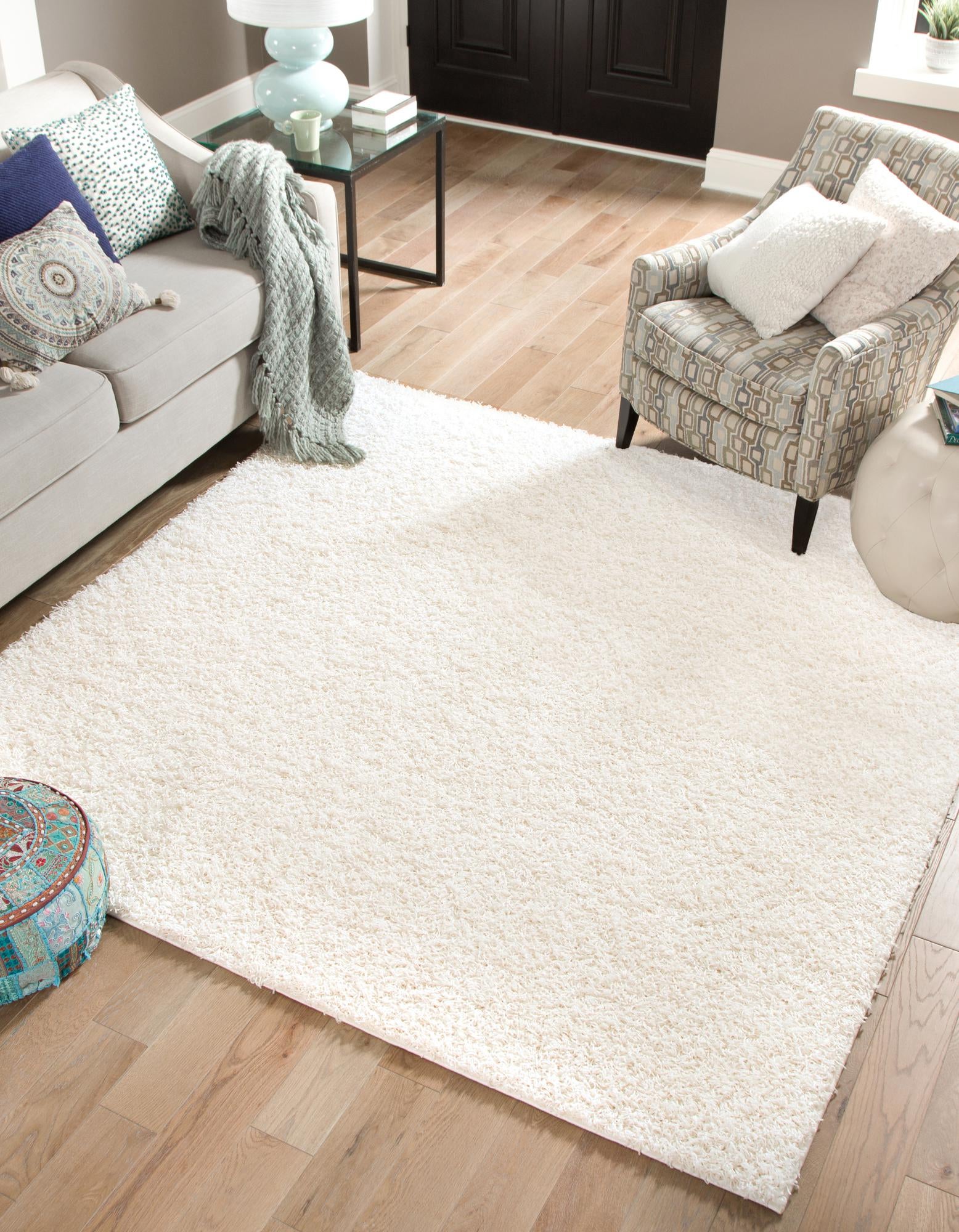 9' 10 x 9' 10 Comfort Solid Shag Square Rug