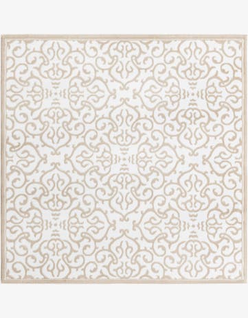 Snow White Himalaya Square Rug