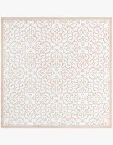 Snow White Nepal Square Rug