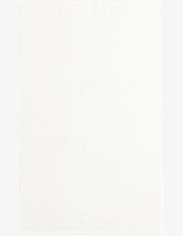 Snow White Solid Frieze Square Rug