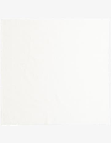 Snow White Solid Frieze Square Rug