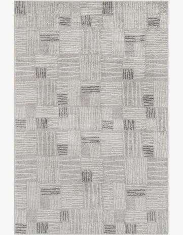 Snowberry · Lines rug, gray