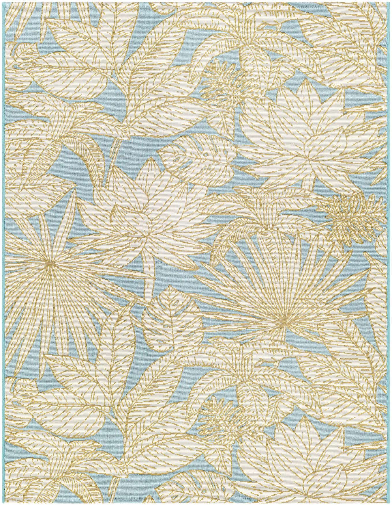 4' x 6' Easy-Clean Botanical Indoor / Outdoor Rug