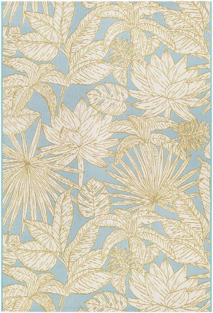 4' x 6' Easy-Clean Botanical Indoor / Outdoor Rug