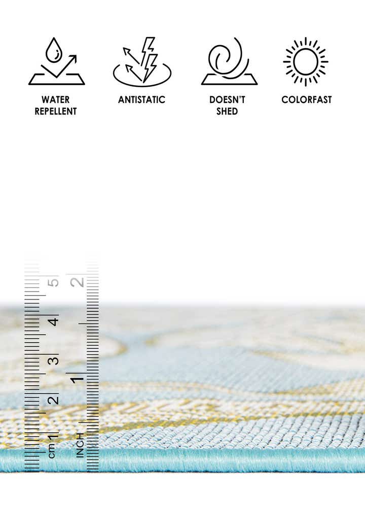 7' 10 x 10' Easy-Clean Botanical Indoor / Outdoor Rug