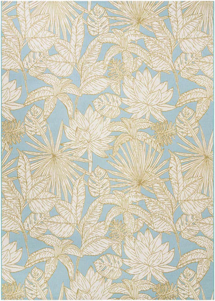 7' 10 x 10' Easy-Clean Botanical Indoor / Outdoor Rug