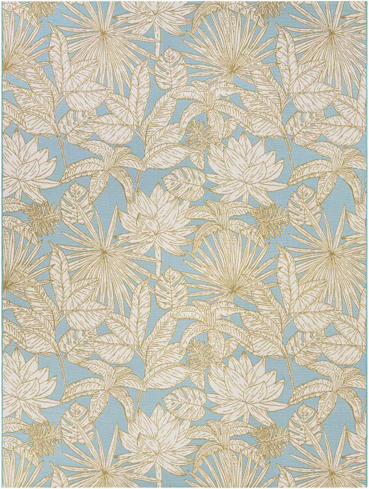 9' x 12' Easy-Clean Botanical Indoor / Outdoor Rug