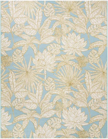 7' 10 x 10' Easy-Clean Botanical Indoor / Outdoor Rug