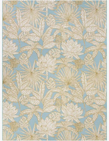 9' x 12' Easy-Clean Botanical Indoor / Outdoor Rug