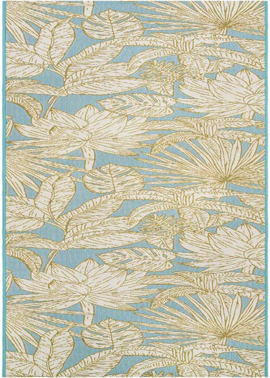 2' 7 x 10' Easy-Clean Botanical Indoor / Outdoor Runner Rug