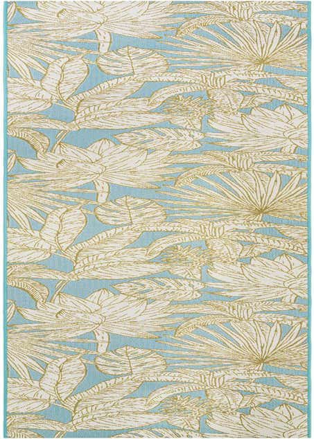 2' 7 x 12' Easy-Clean Botanical Indoor / Outdoor Runner Rug
