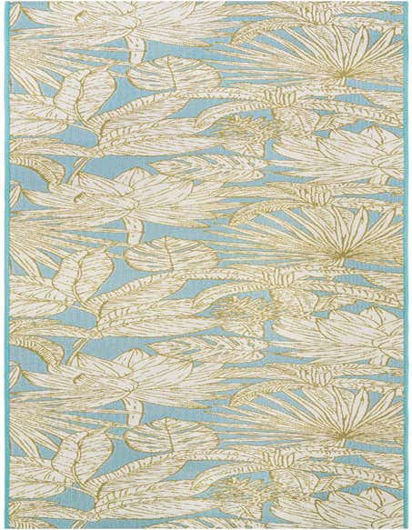 2' 7 x 12' Easy-Clean Botanical Indoor / Outdoor Runner Rug