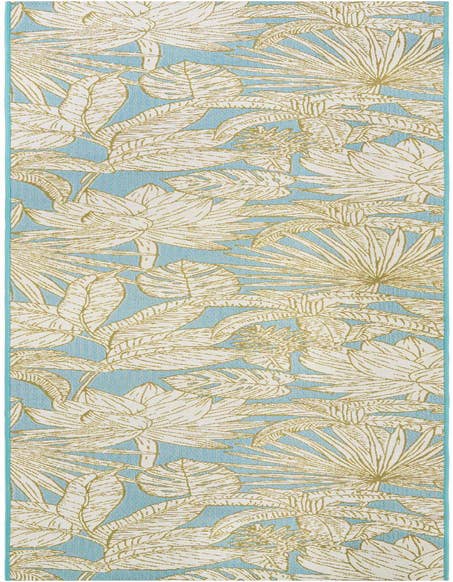 Detail image of 2' 7 x 12' Easy-Clean Botanical Indoor / Outdoor Runner Rug