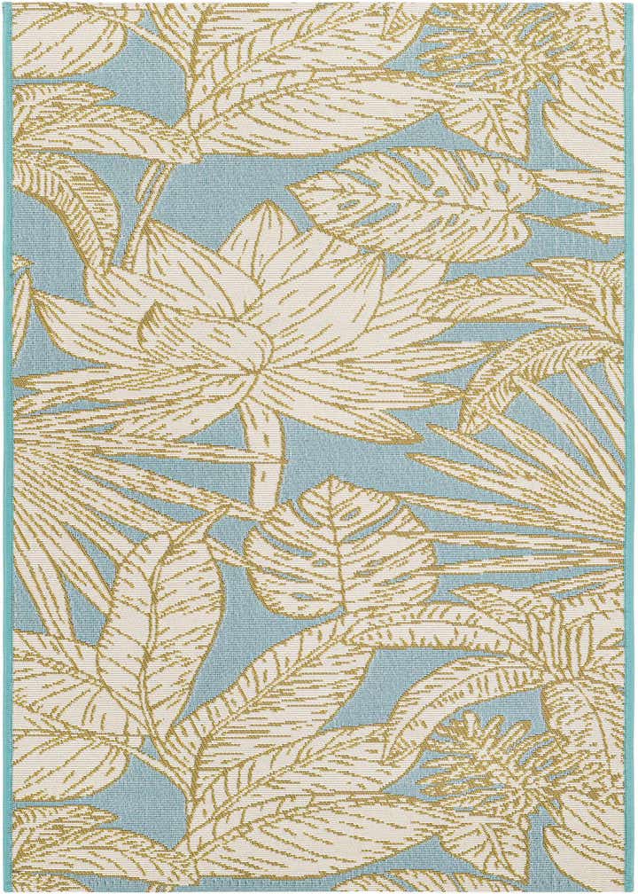 2' x 5' Easy-Clean Botanical Indoor / Outdoor Runner Rug