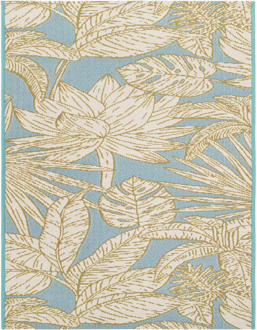 2' x 5' Easy-Clean Botanical Indoor / Outdoor Runner Rug