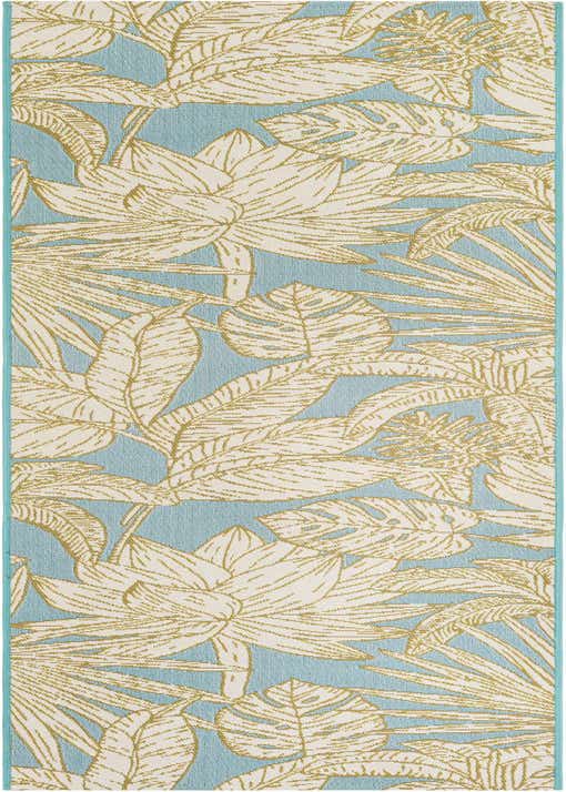 2' x 8' Easy-Clean Botanical Indoor / Outdoor Runner Rug
