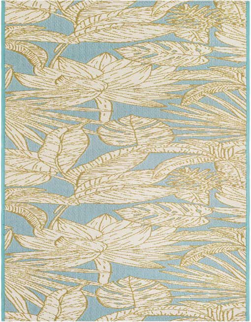 2' x 8' Easy-Clean Botanical Indoor / Outdoor Runner Rug