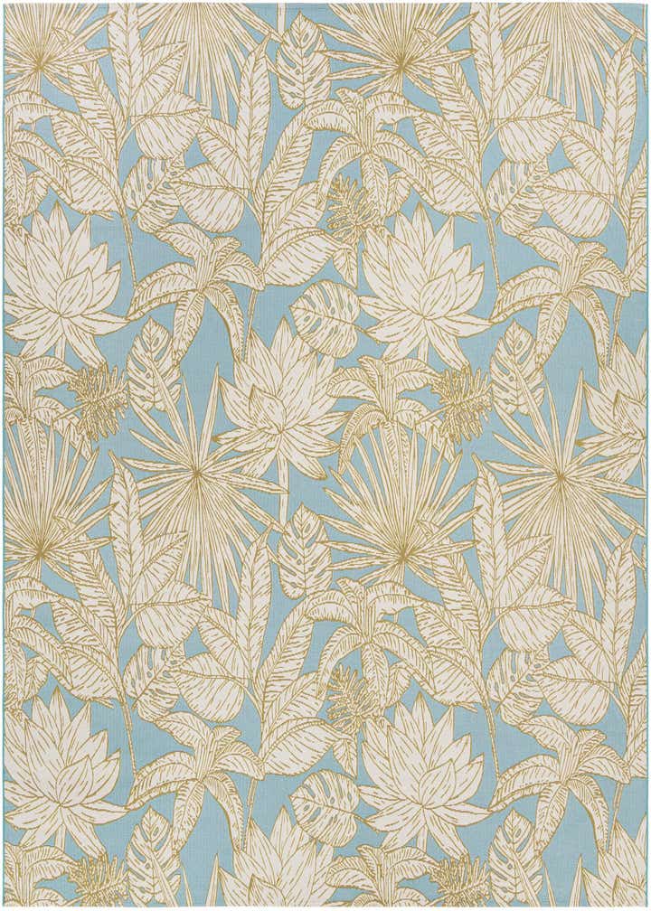 10' x 10' Easy-Clean Botanical Indoor / Outdoor Square Rug