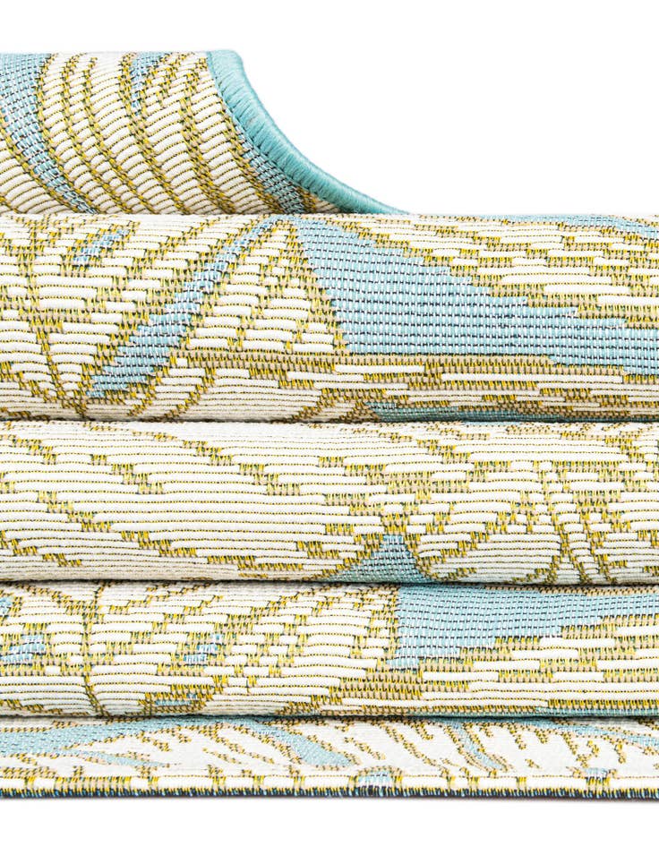 Detail image of 7' 10 x 7' 10 Easy-Clean Botanical Indoor / Outdoor Square Rug