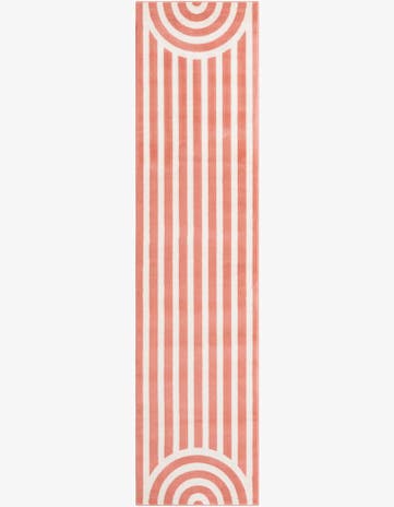 Soft Coral Pink Whimsy Kids Runner Rug