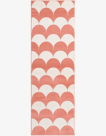 Soft Coral Pink Whimsy Kids Runner Rug