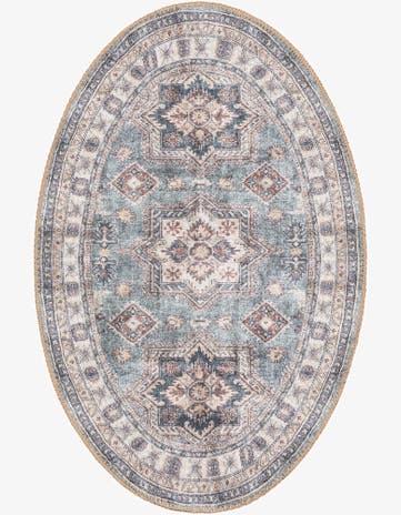 Soft Green Timeless Oval Rug