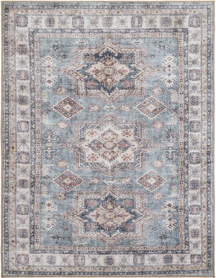 Detail image of 5' 1 x 8' Washable Timeless Rug
