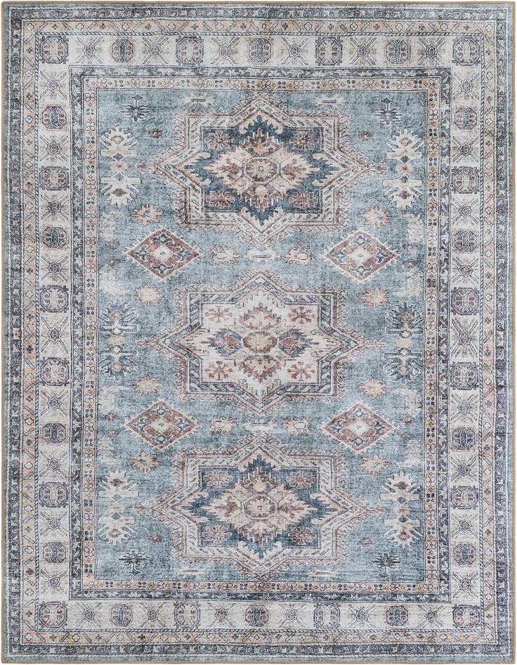 Detail image of 6' 1 x 9' Washable Timeless Rug