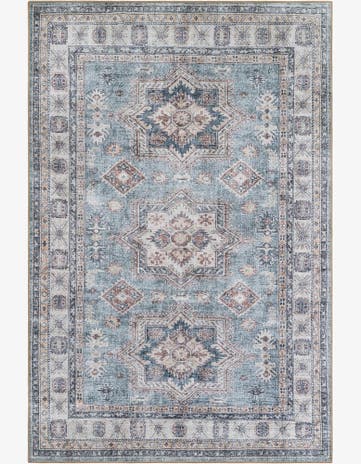6' 1 x 9' Washable Timeless Rug