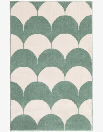Soft Green Whimsy Kids Rug