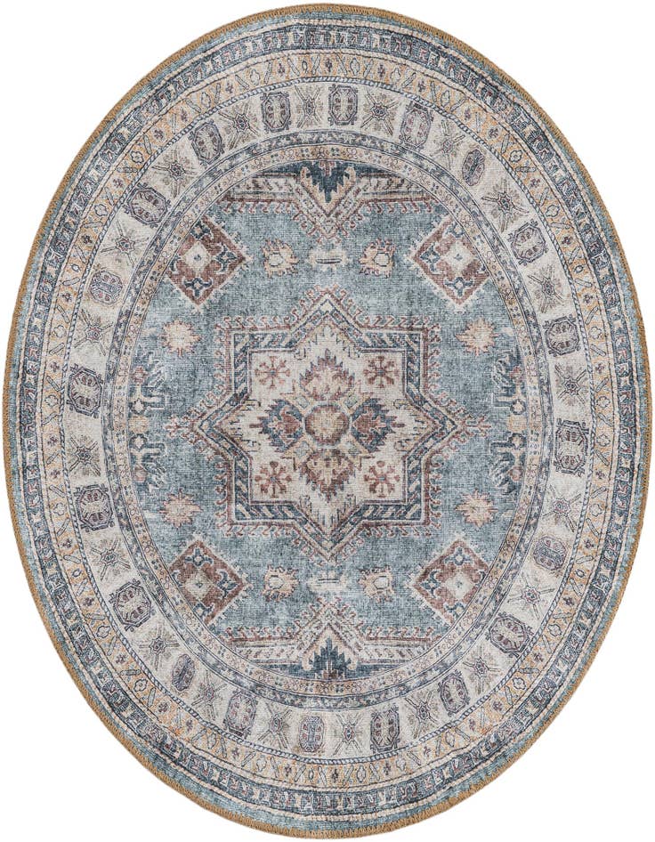 Detail image of 3' 6 x 3' 6 Washable Timeless Round Rug