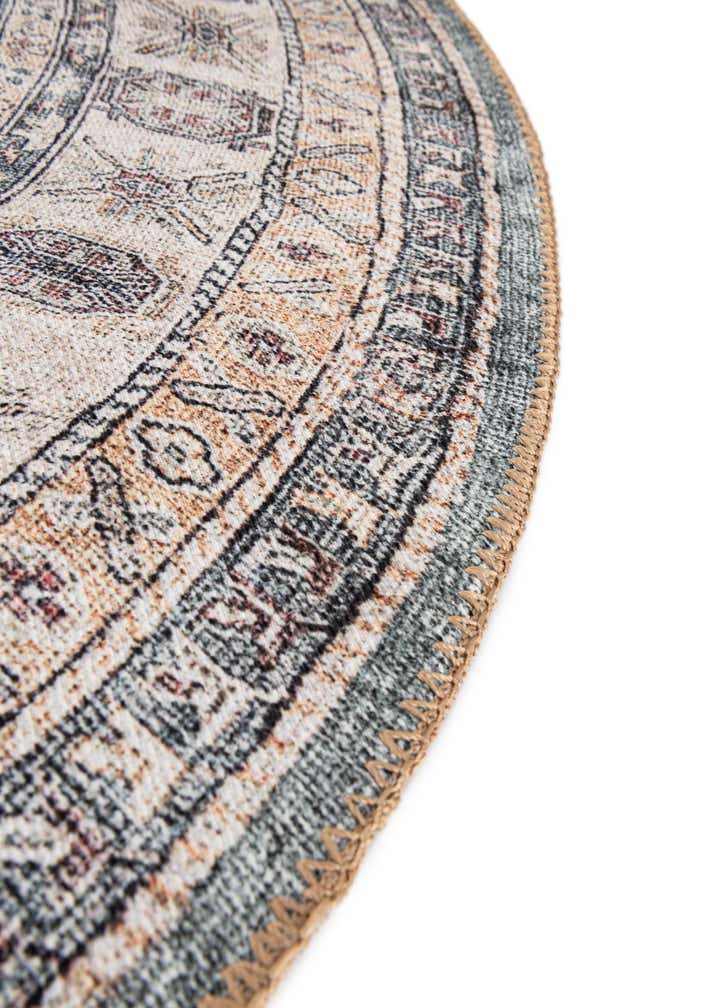 5' 1 x 5' 1 Washable Timeless Round Rug