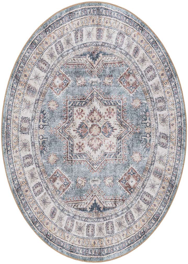 5' 1 x 5' 1 Washable Timeless Round Rug