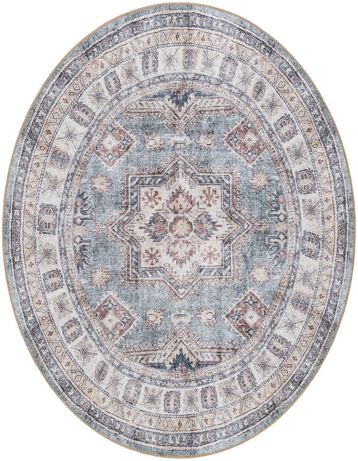 Detail image of 5' 1 x 5' 1 Washable Timeless Round Rug