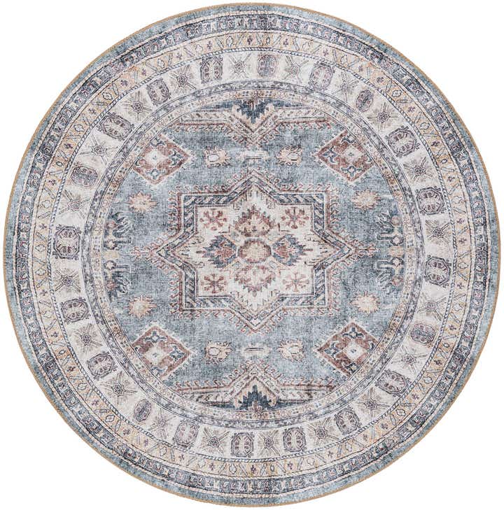 5' 1 x 5' 1 Washable Timeless Round Rug