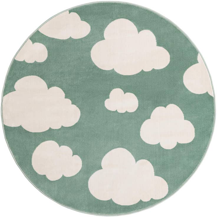 Detail image of 5' 3 x 5' 3 Whimsy Kids Round Rug