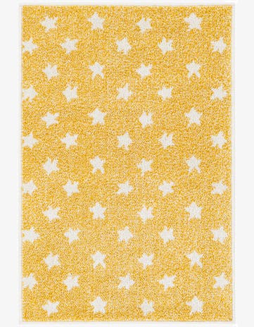 Soft Yellow Whimsy Kids Rug