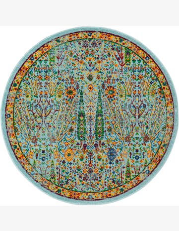 Somers · Border rug, aqua