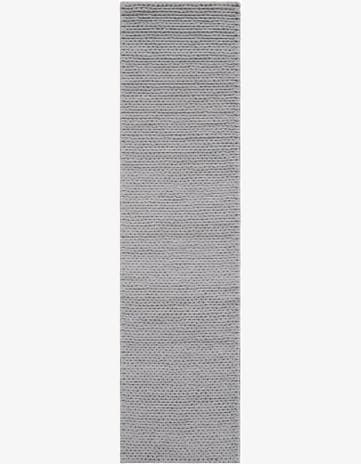 Space Gray Hand Woven Lana New Zealand Wool Runner Rug