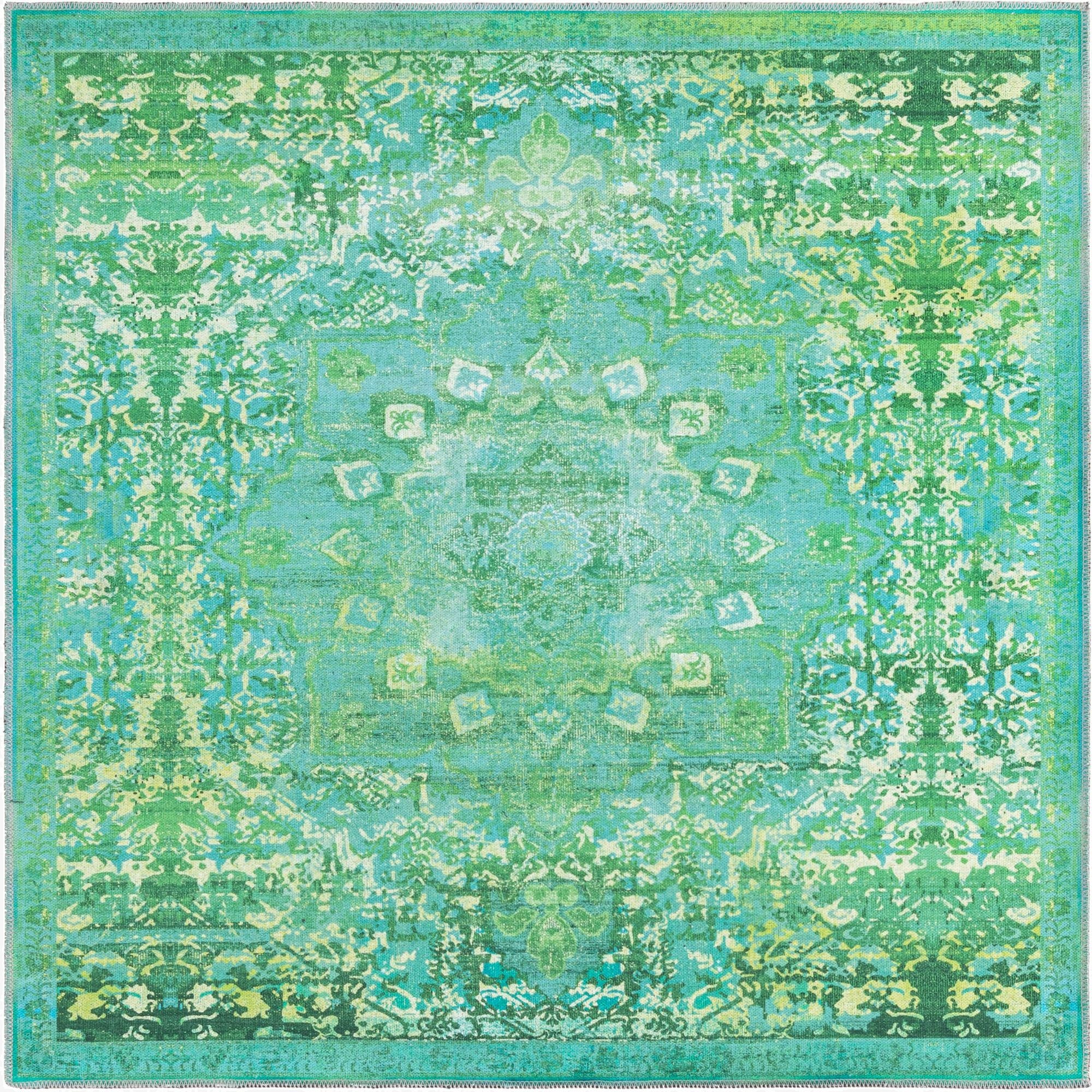 5' 3 x 5' 3 Washable Francesca Square Rug