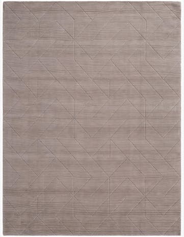 Steel gray WoolCraft Geometric Rug